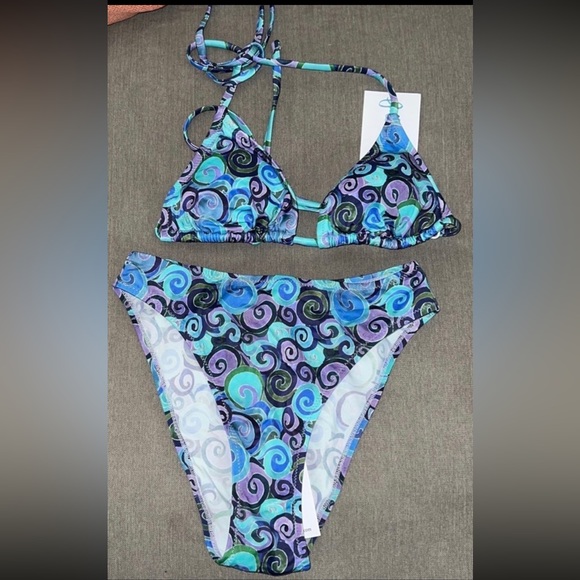 FOLLOW SUIT Marie Bikini Top & Bottom, Psychedelic XS with tags FINAL OFFER!! - Picture 9 of 10